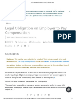 Legal Obligation On Employer To Pay Compensation