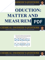 Matter and Measurement: Chemical Engineer'S Questions
