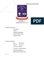 MBA (Evening), University of Dhaka: Assignment - 01