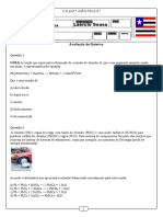 AVALIAÇÃO QUIMICA outubro 1ºANO