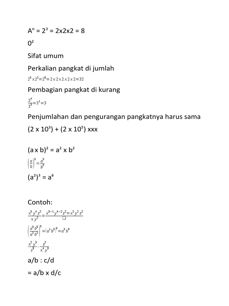 Pembahasan Bentuk Pangkat | PDF