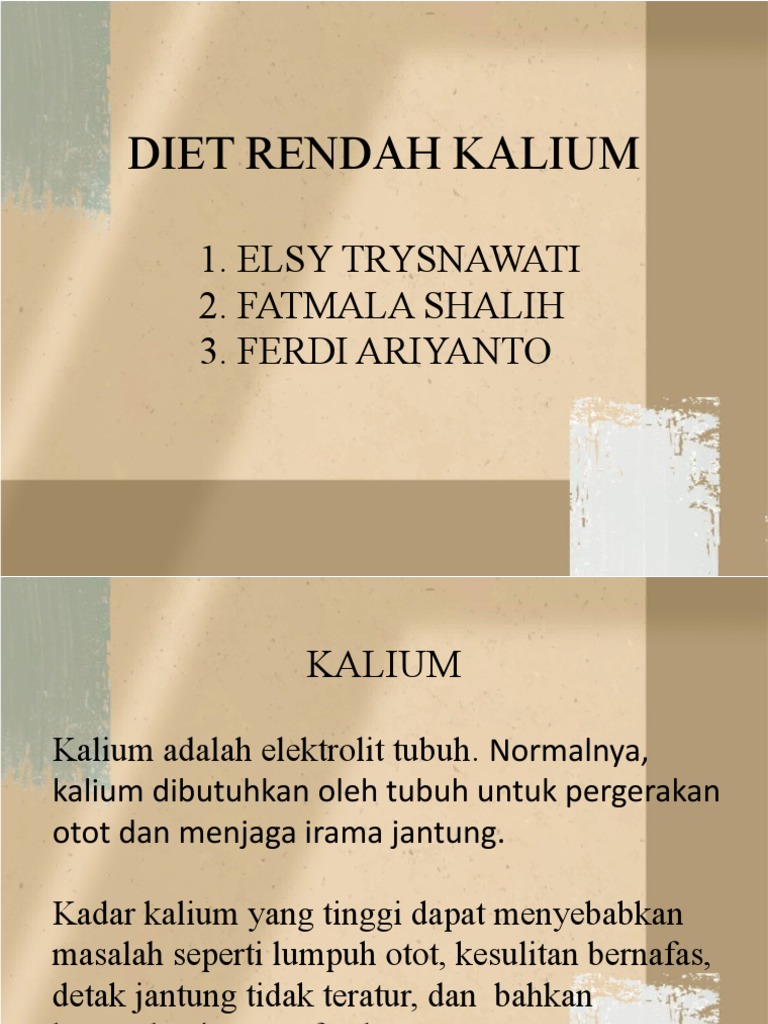 Diet Rendah Kalium untuk Gagal Ginjal | PDF