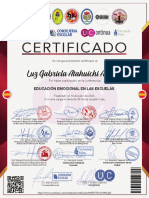 Certificado: Luz Gabriela Atahuichi Arcani