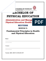 Administration and Management of Physical Education Health Program