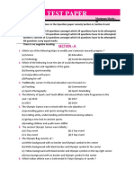 TEST PAPER SECTIONS AND QUESTIONS