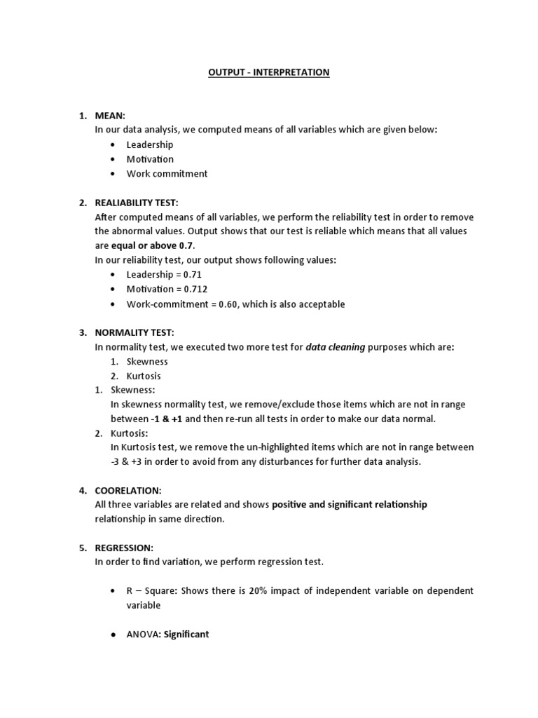 Output - Interpretation | PDF | Teaching Methods & Materials | Computers