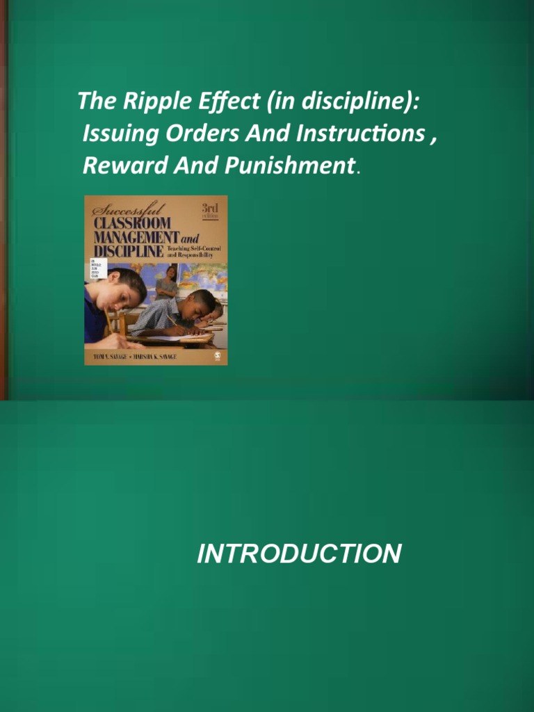 Understanding Kounin's Ripple Effect | PDF | Motivational | Motivation