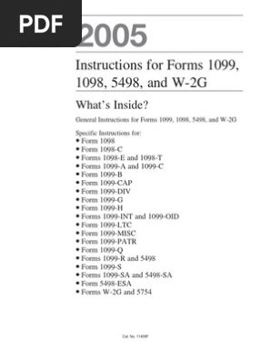 Form 1099 Int Pdf