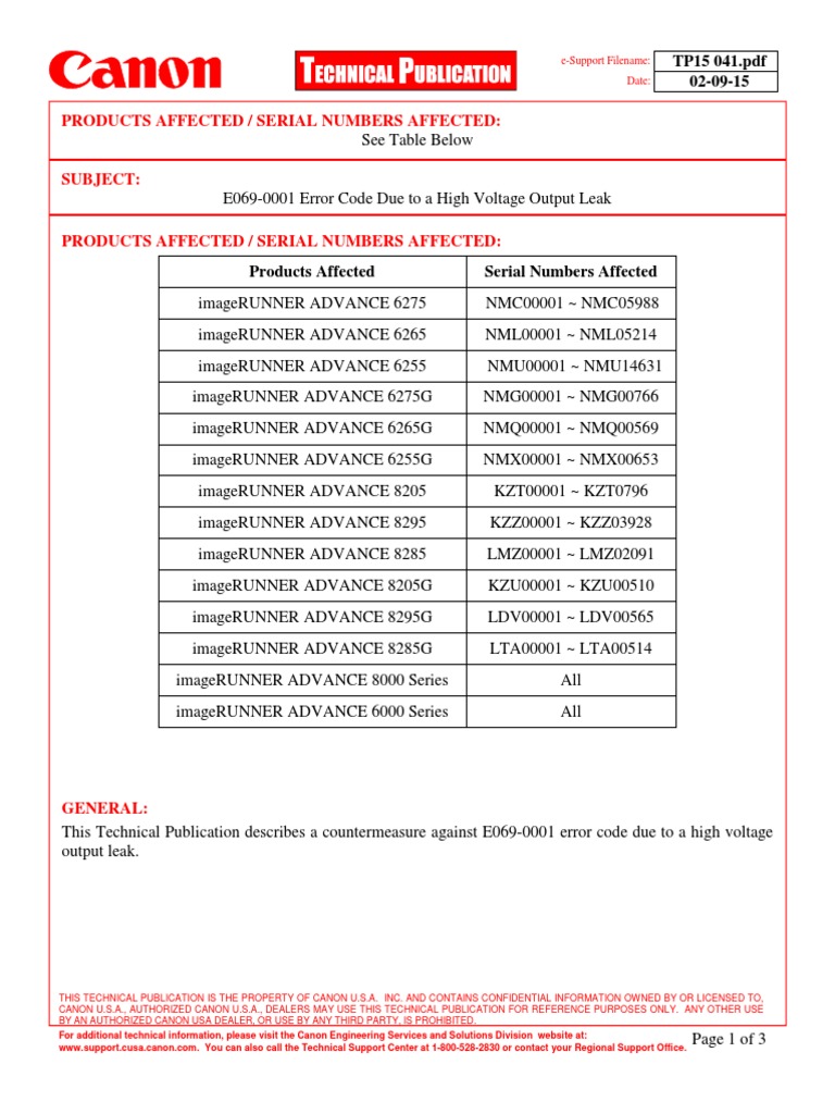 E069-0001 Error Code Fix Guide | PDF | Computing | Electrical Engineering