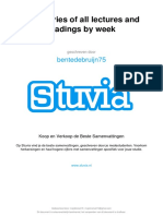 Summaries of All Lectures and Readings by Week: Bentedebruijn75