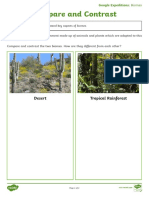 Compare and Contrast: Desert Tropical Rainforest