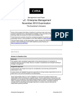 CIMA2012 Answers