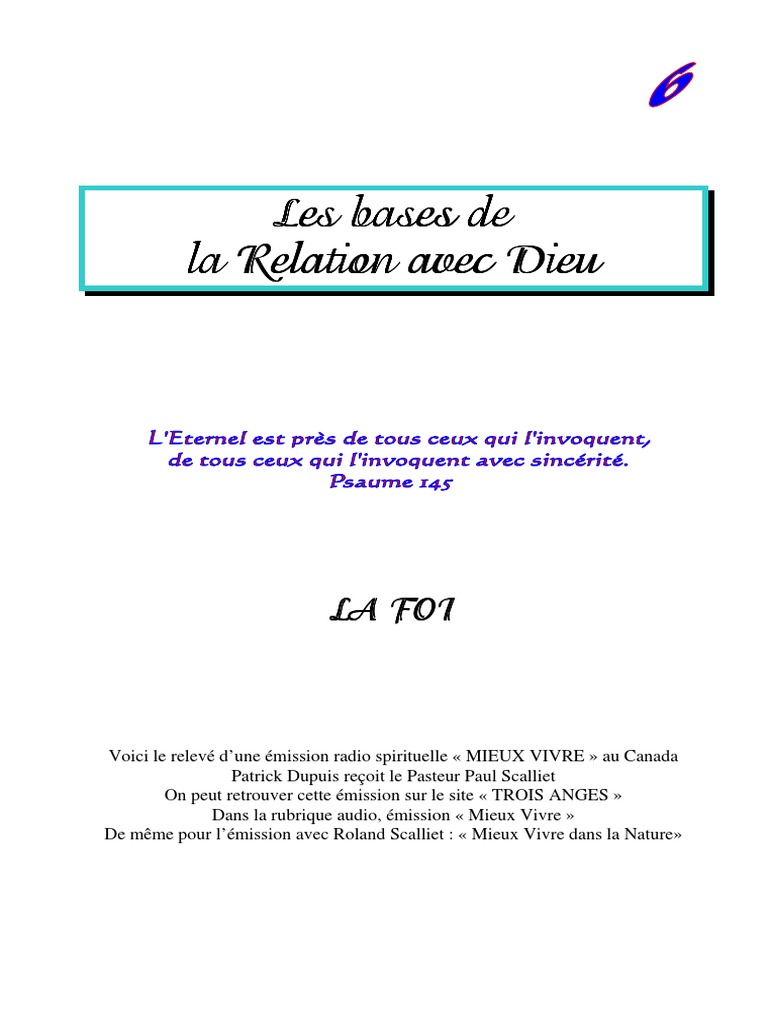 Comprendre la Foi Chrétienne | PDF | Jésus | Dieu