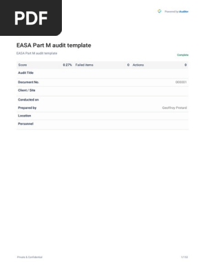 EASA Part M Audit Template