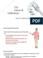 ENT2232 Instrumentation & Calibration: Eng. M. P. Uditha Isuranga