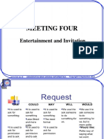 Meeting Four: Entertainment and Invitation