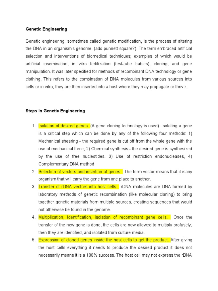 STS Chapter 10 - Genetically Modified Organism 2 | PDF | Genetically ...