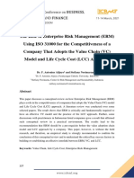 The Role of Enterprise Risk Management (ERM) Using ISO 31000 For The Competitiveness of A Company That Adopts The Value Chain (VC) Model and Life Cycle Cost (LCC) Approach