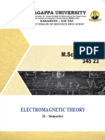 PG M.sc. Physics 345 23 Electromagnetic Theory MSC Physics