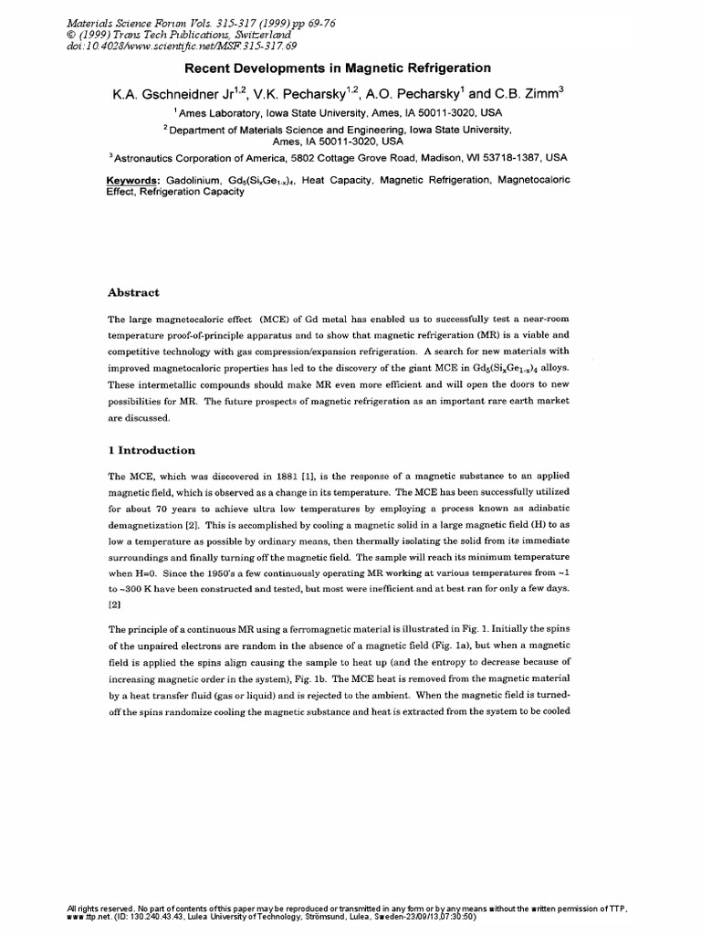 Materials Science Forum Vols. 315-317 (1999) PP 69-76 © (1999) Trans ...