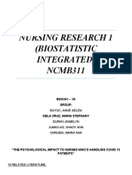 Nursing Research 1 (Biostatistic Integrated) NCMB311: BSN3A1 - 5S Group