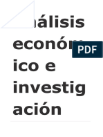 Análisis Económico e Investigación