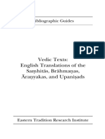 Bibliographic Guide - Vedic Texts in English