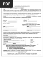 Surrender Application Form