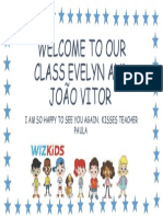 Welcome To Our Class Evelyn and João Vitor