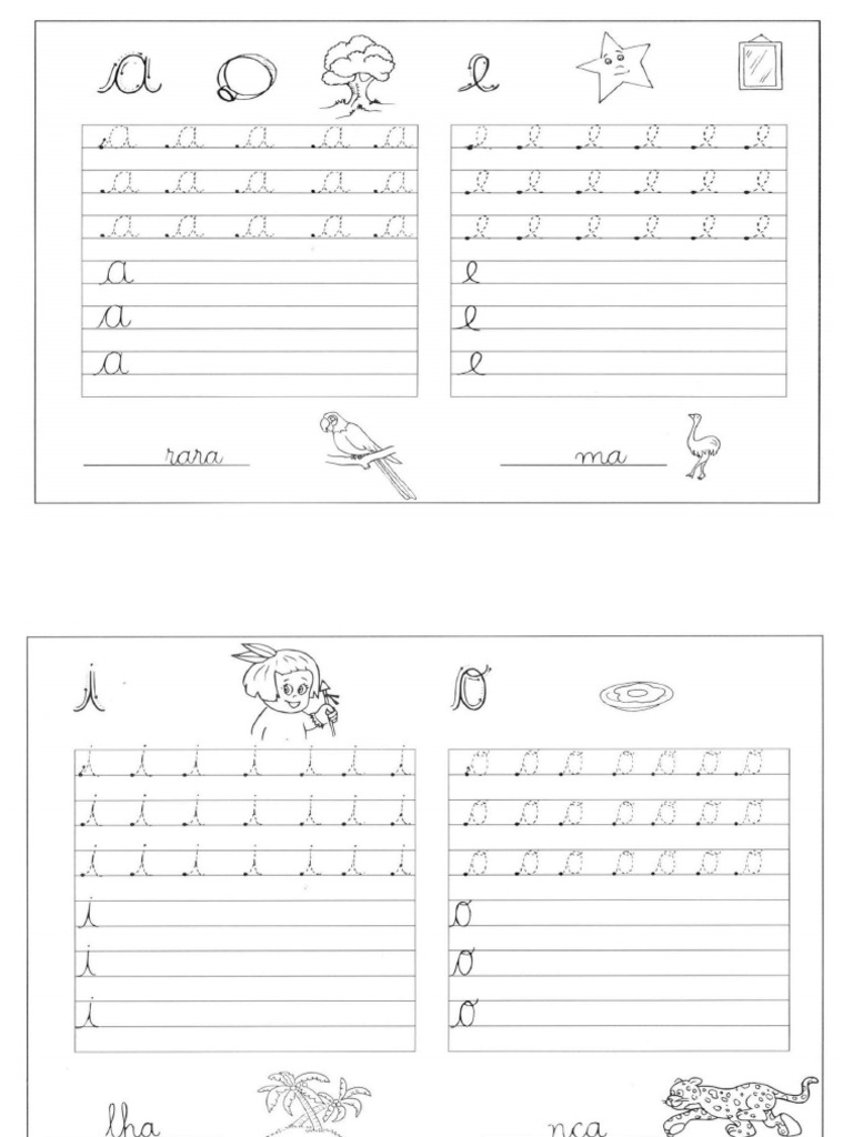 Treino Letra Cursiva | PDF