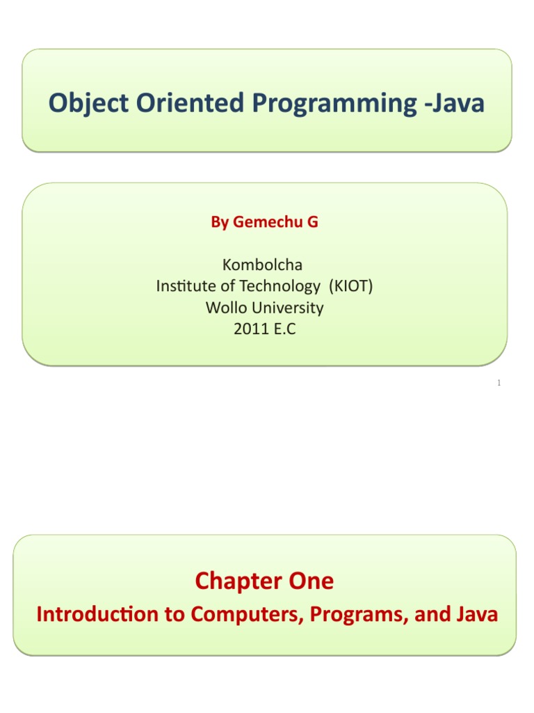 Object Oriented Programming - Java | PDF | Programming Paradigms | Java ...