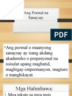 FILIPINO 9 Ang Pormal Na Sanaysay