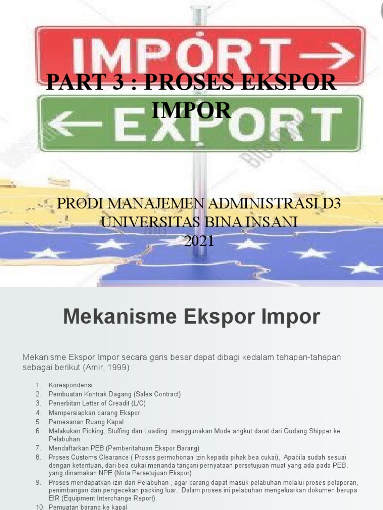 PART 3 Alur Proses Ekspor Impor | PDF
