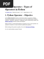 Python Operator - Types of Operators in Python