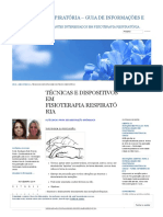 TÉCNICAS E DISPOSITIVOS EM FISIOTERAPIA RESPIRATÓRIA Fisioterapia Respiratória - Guia de Informações e Orientações
