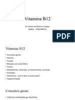 Vitamina B12: funções, fontes, avaliação e deficiência