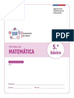Prueba Matematica Ventana Cierre 2021 5 BASICO