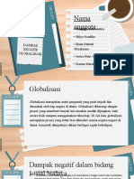 Dampak Negatif Globalisasi