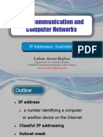 Data Communication and Computer Networks: IP Addresses, Subnetting
