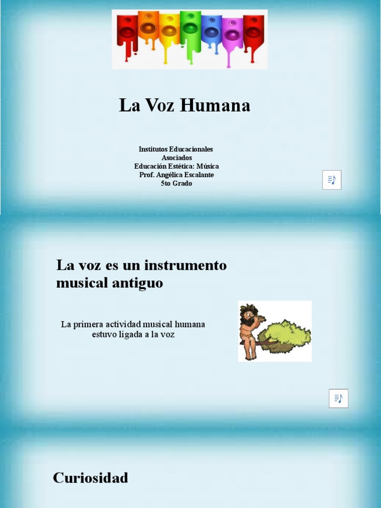La Voz Humana 5to Grado | PDF | Arte
