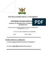 SEKEU CSC 311 exam questions algorithms analysis design