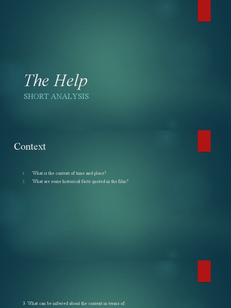 The Help | PDF | Politics | Social Science