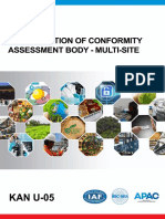 KAN U-05 Accreditation of Conformity Assessment Body - Multi-Site