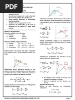 Kinematics: Two and Three Dimensional Motion: Intended Learning Outcomes (Ilo)