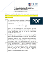 20BSCIB02P - Introductory Physics Preparatory Year Engineering Students (S1/2020-2021) Model Answer of Tutorial Sheet 3