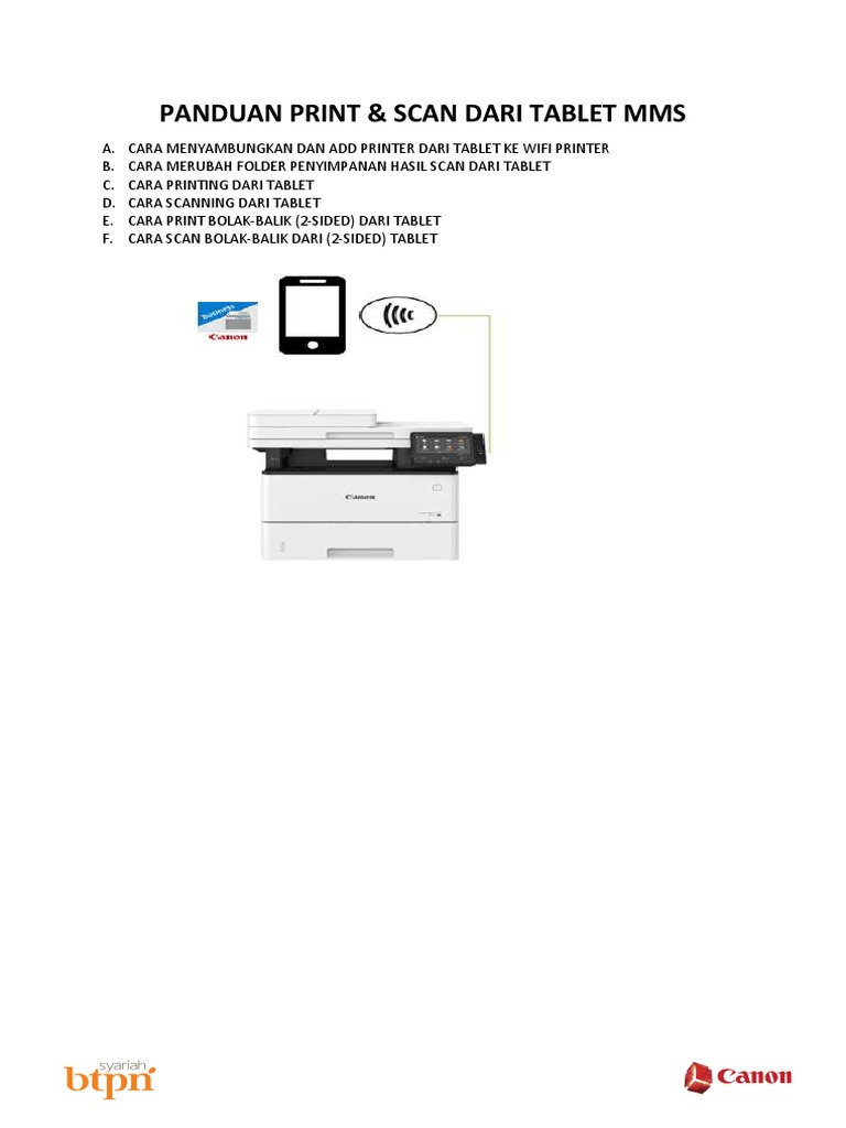 Panduan Print & Scan MMS dari Tablet | PDF