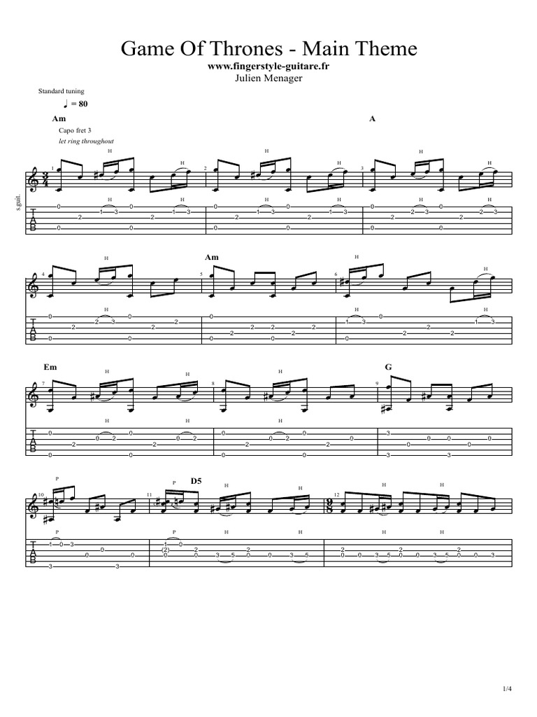 game of thrones theme ringtone guitar