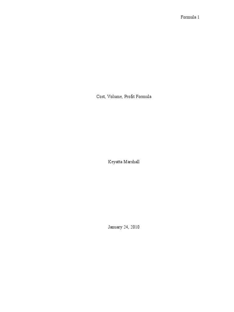 Cost-Volume-Profit Analysis Explained | PDF | Financial Accounting ...