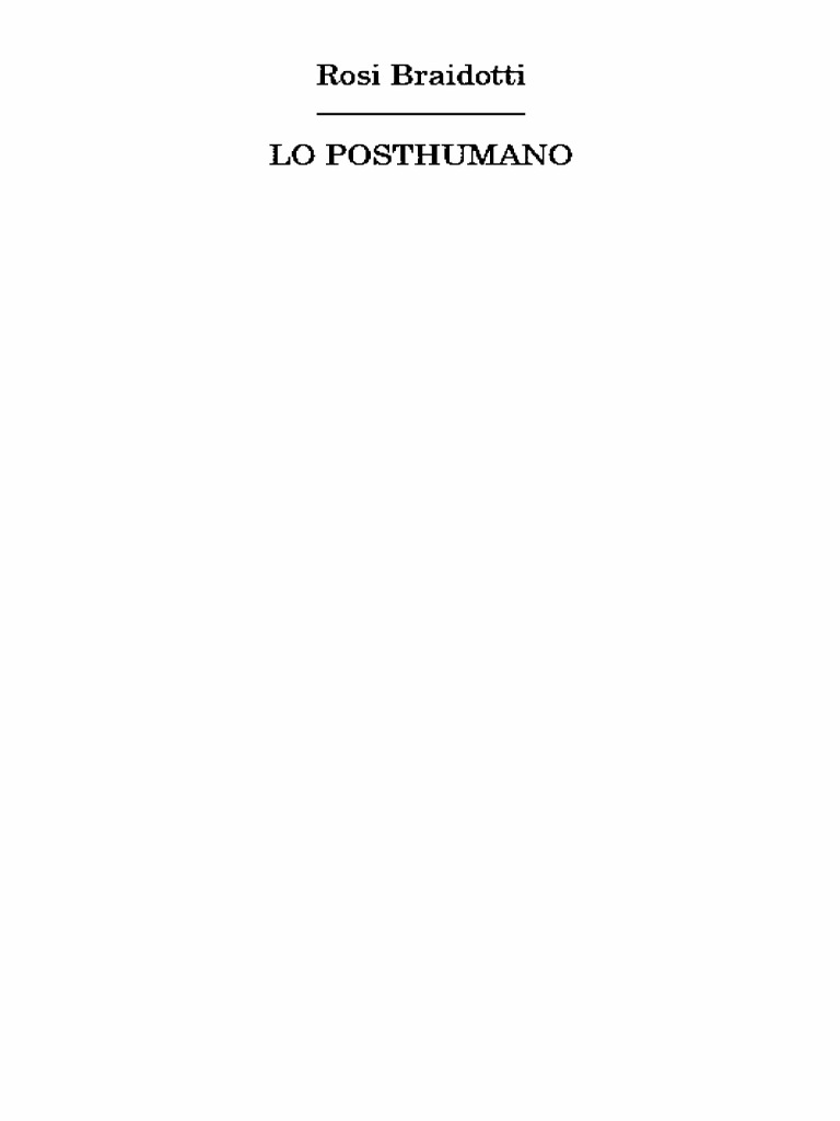 Braidotti R. 2015. Postantropocentrismo La Vida Mas Alla de La Especie ...