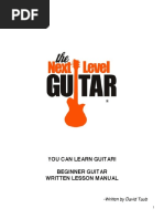 You Can Learn Guitar! Beginner Guitar Written Lesson Manual: - Written by David Taub